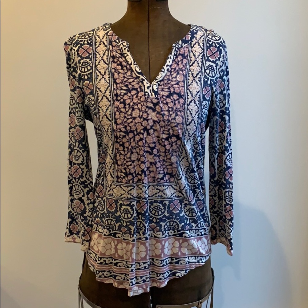 Lucky Brand slot neck tunic